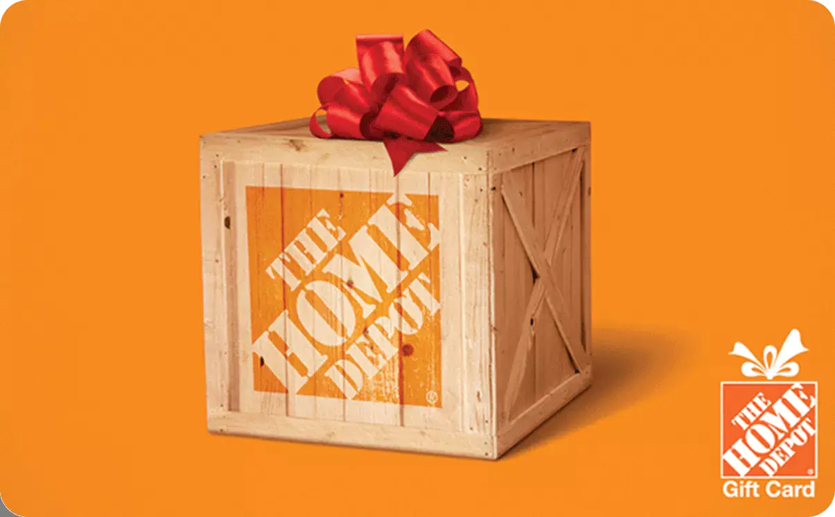 The Home Depot Gift Card reward example